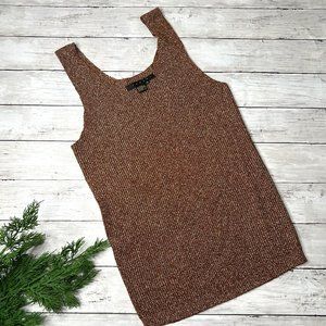 Tesori copper metallic knit tank M